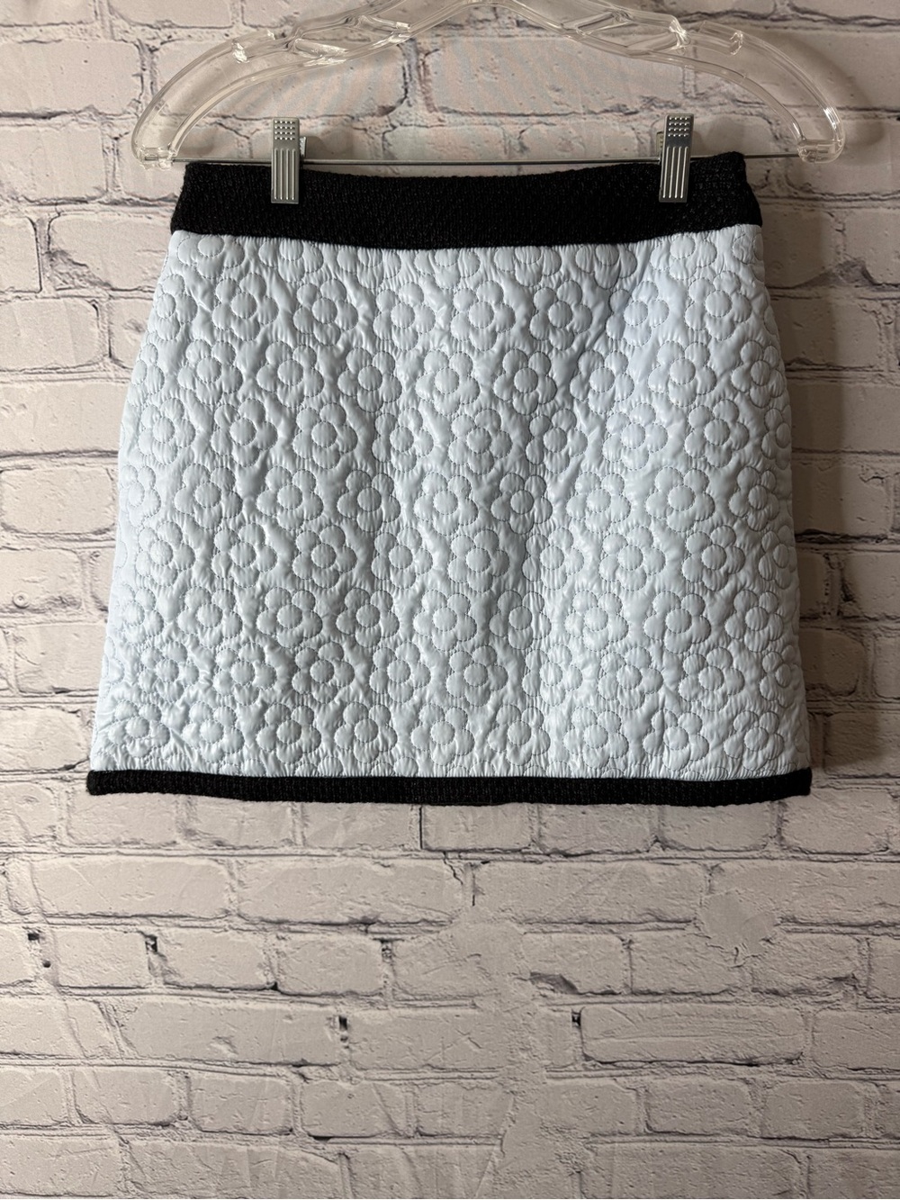Sister Jane pale blue quilted mini skirt small